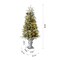 Set of 2 4ft/5ft Pre-Lit Pine Artificial Christmas Porch Tree with Warm White Lights and Red Berries